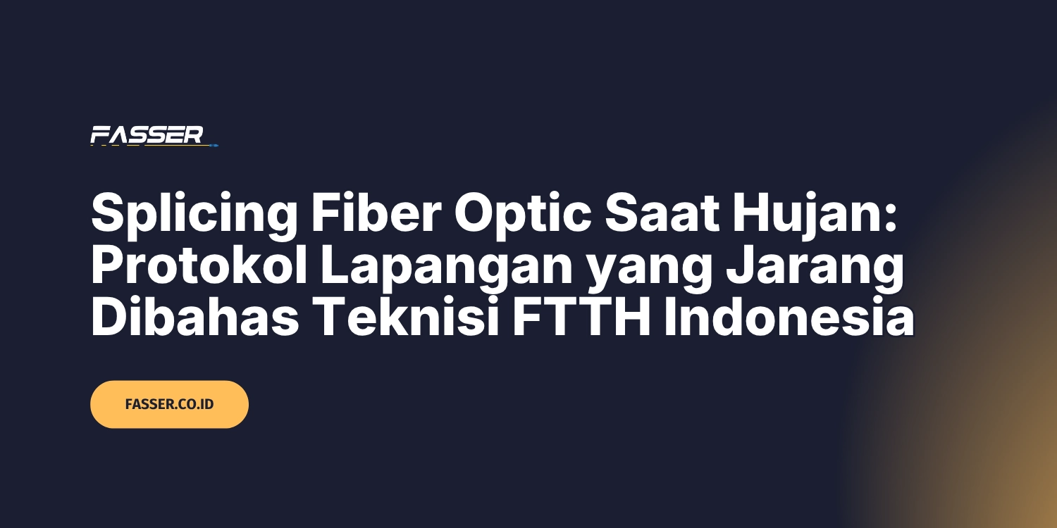 Splicing Fiber Optic Saat Hujan Protokol Lapangan yang Jarang Dibahas Teknisi FTTH Indonesia