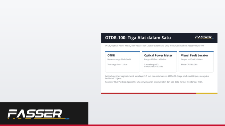 Fasser OTDR-100 untuk perbandingan dengan MOTDR-100